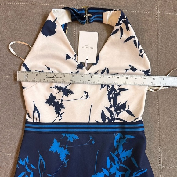 Ted Baker Navy and Cream Elegant Dress - Picture 15 of 15